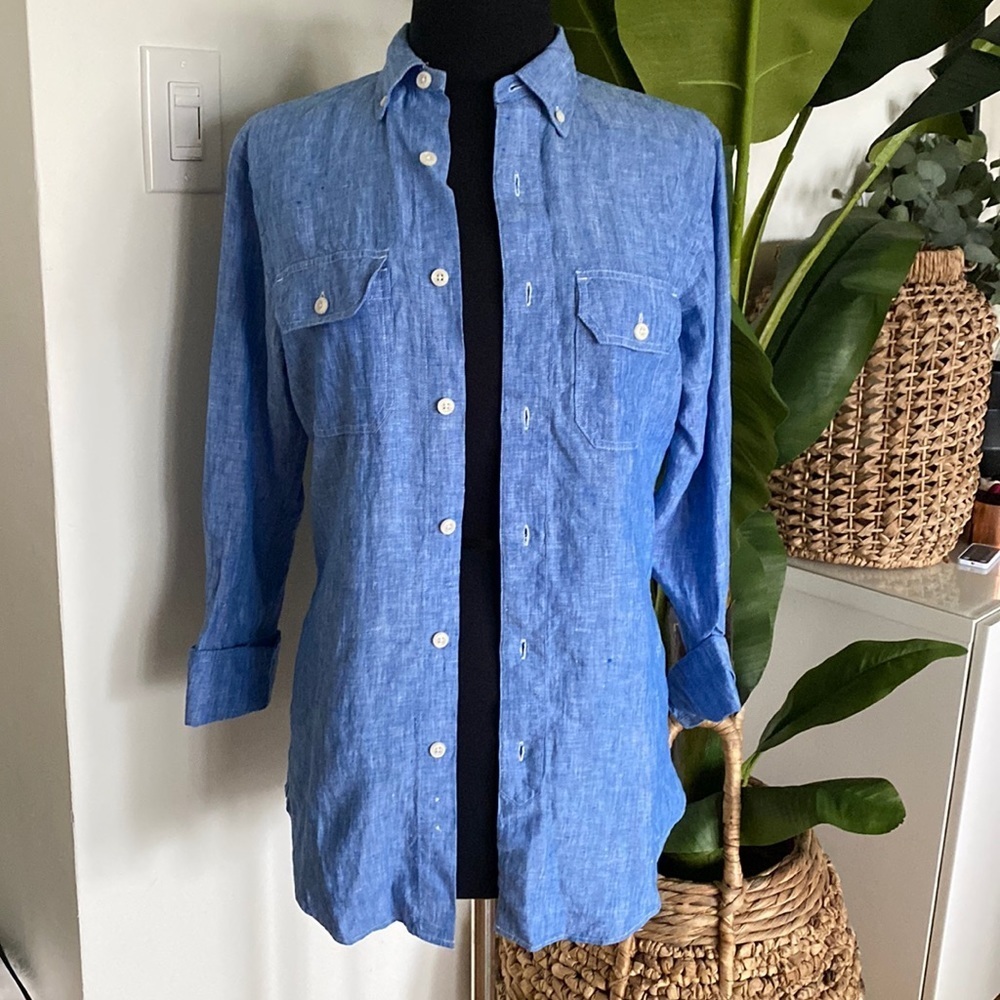 Club Monaco Slim Fit Linen Dress Shirt